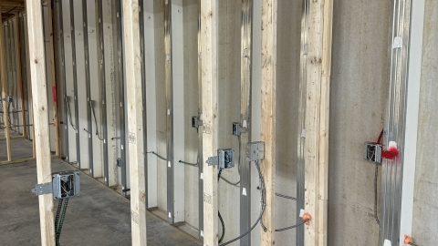 Downstairs framing and electric